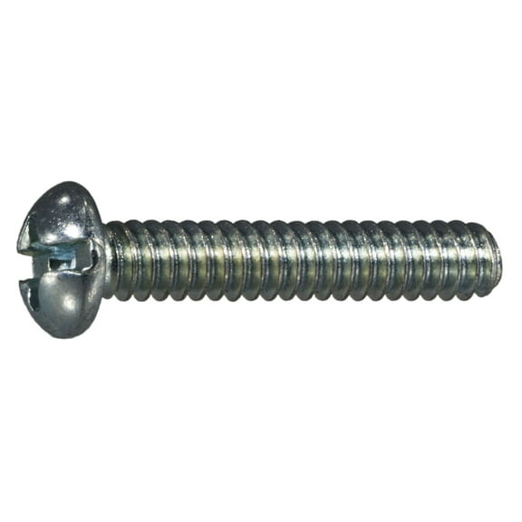 #6-32 x 3/4" Zinc Plated Steel Coarse Thread Combo Round Head Machine Screws MSCRS-127