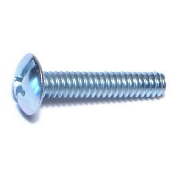 #6-32 x 3/4" Zinc Plated Steel Coarse Thread Combo Truss Head Machine Screws MSTS-107