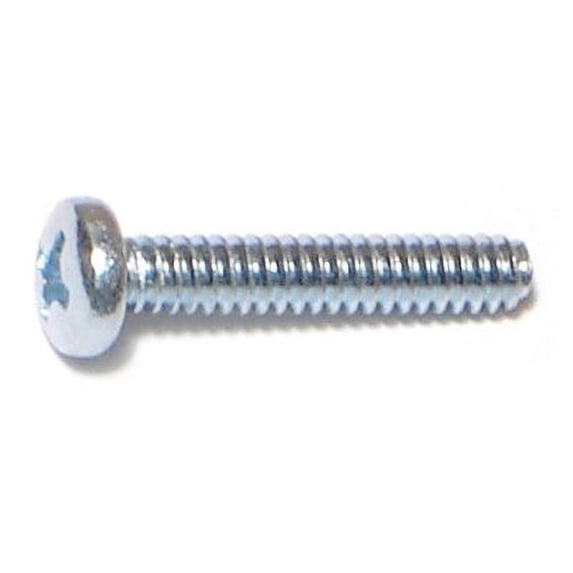 #6-32 x 3/4" Zinc Plated Steel Coarse Thread Phillips Pan Head Machine Screws MSCPS-088
