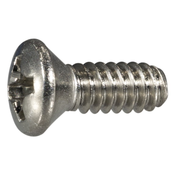 #6-32 x 3/8" 18-8 Stainless Phillips Oval Head Machine Screws (40 pcs.)