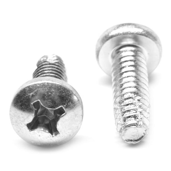 #6-32 x 3/8" (FT) Coarse Thread Thread Cutting Screw Phillips Pan Head Type F Low Carbon Steel Zinc Plated Pk 500