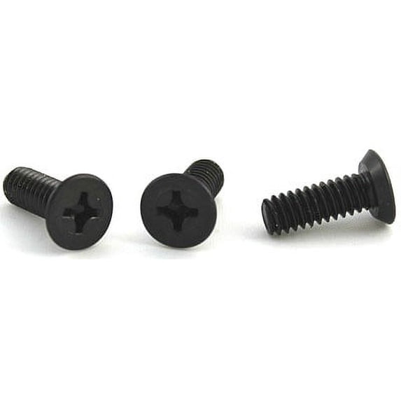 6-32 x 3/8" Machine Screws / Phillips / Flat Undercut Head / Steel / Black Zinc - 10000 Piece Carton