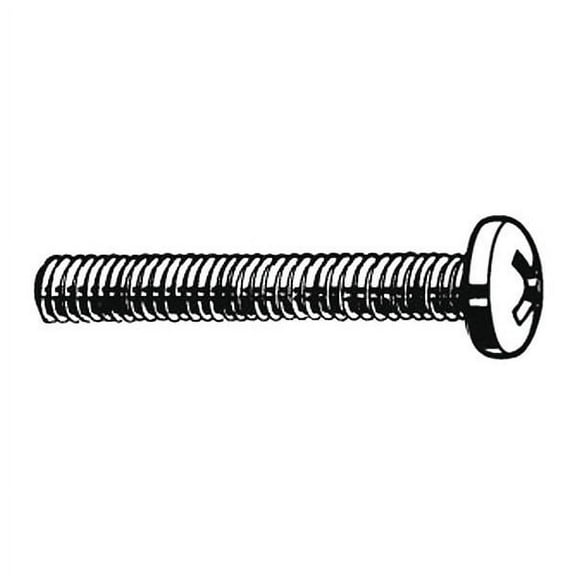#6-32 x 3/8 in Phillips Pan Machine Screw, Plain Stainless Steel, 100 PK(U51122.013.0037)