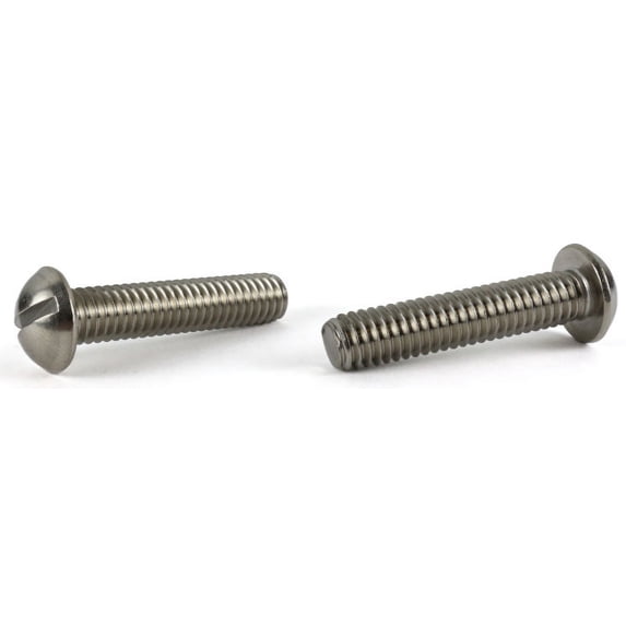 6-32 x 4" Machine Screws / Slotted / Round Head / Steel / Zinc - 1000 Piece Carton