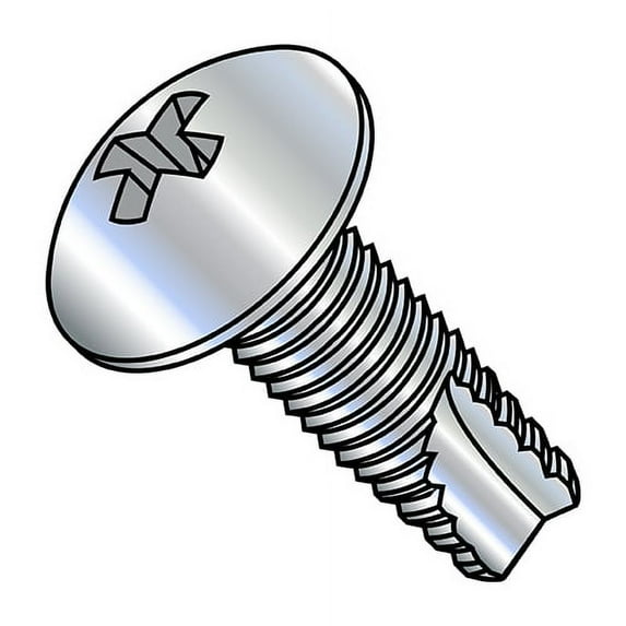 6-32X1/2 Phillips Full Contour Truss Thread Cutting Screw Type 23 Fully Threaded Zinc (Pack Qty 10,000) BC-06083PT