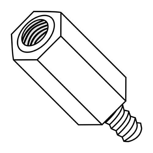 6-32X2 One Quarter Hex Male Female Threaded Standoff Nylon (Pack Qty 1,000) BC-143206HMN
