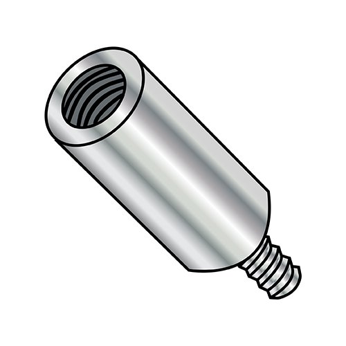 6-32X3/8 One Quarter Round Male Female Standoff Brass Nickel (Pack Qty 500) BC-140606RMBN