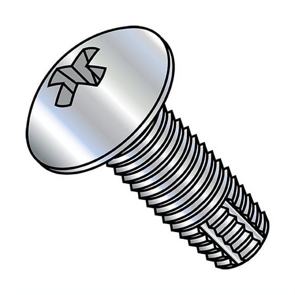 6-32X3/8 Phillips Truss Thread Cutting Screw Type F Fully Threaded Zinc (Pack Qty 10,000) BC-0606FPT