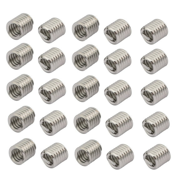 Unique Bargains #6-32x0.276" 304 Stainless Steel Helical Coil Wire Thread Insert 25Pcs