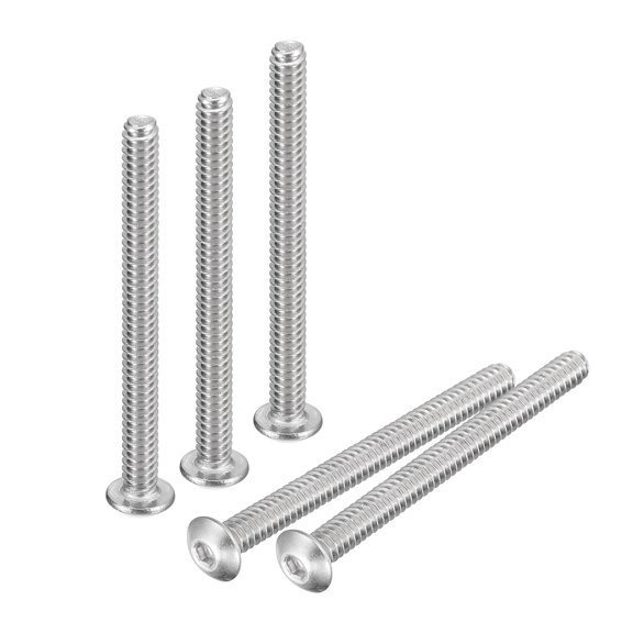 #6-32x1-1/2" Button Head Socket Cap Screws, 50 Pack 304 Stainless Steel Screws
