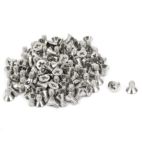 6#-32x1/4" Stainless Steel Flat Countersunk Head Machine Screws 100pcs