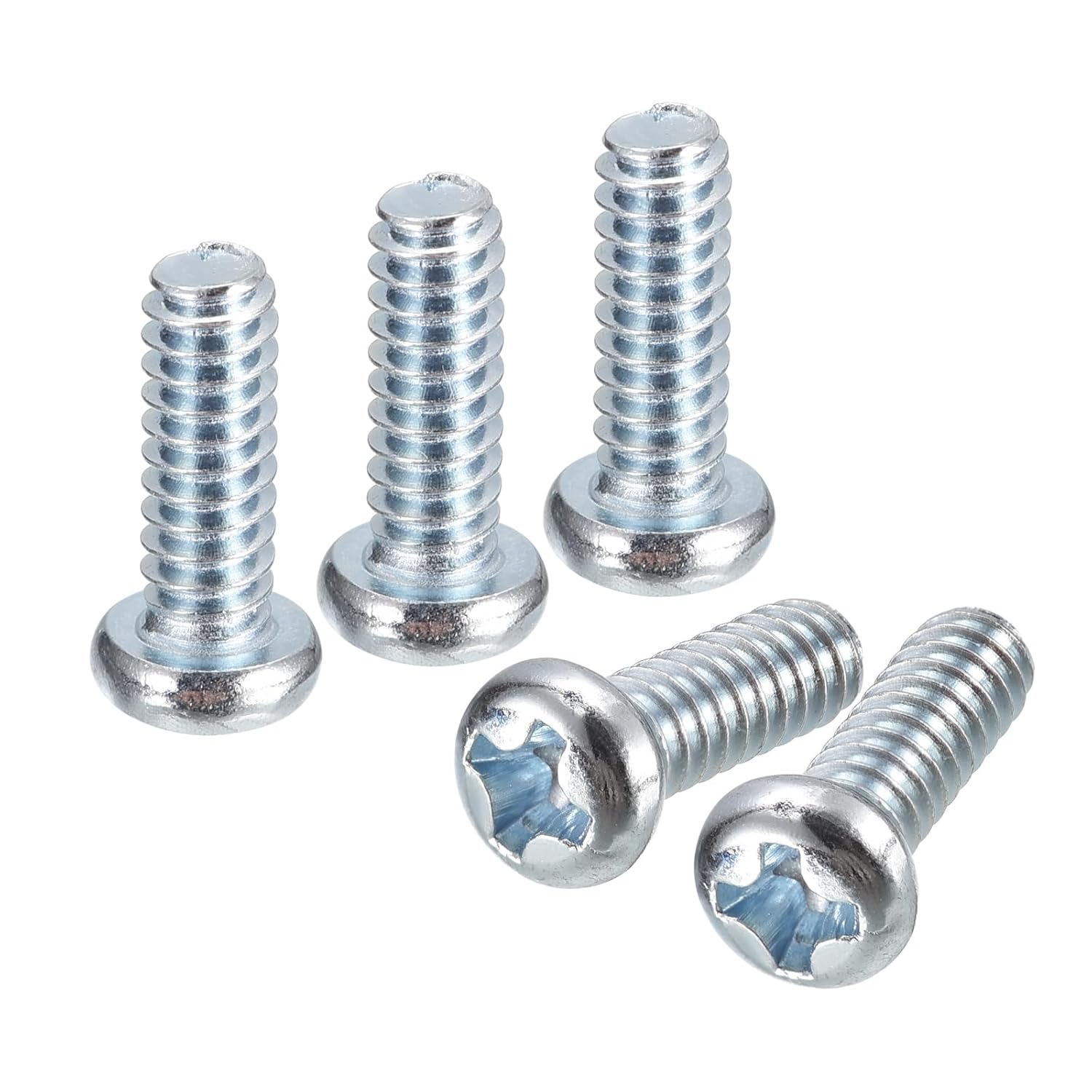 #6-32x3/8 Pan Head Phillips Machine Screws, 100pcs Zinc Plated Carbon ...