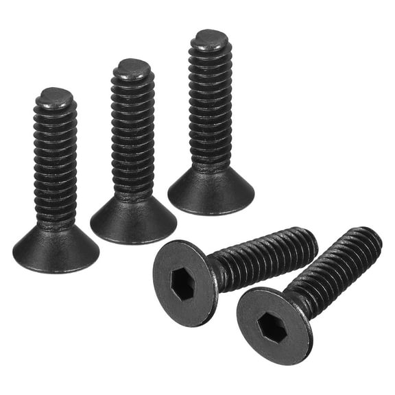 #6-32x5/8" Flat Head Socket Cap Screws, 10.9 Grade Carbon Steel Hex Socket Countersunk Machine Screws, Black, 10pcs