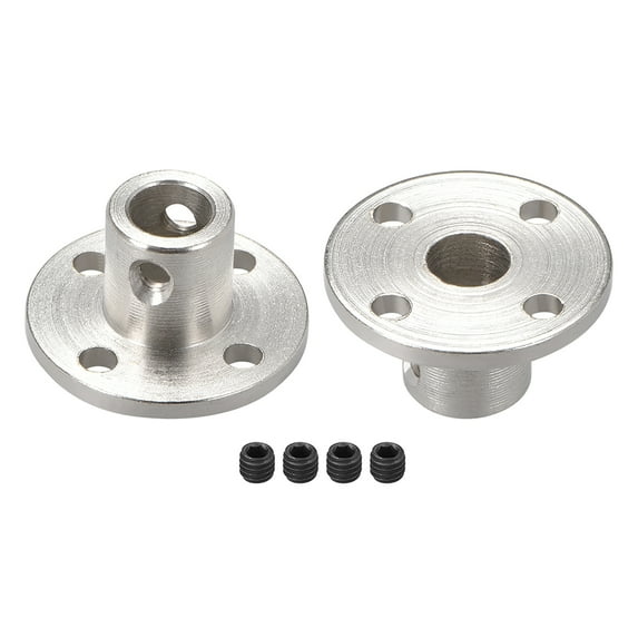 6.35MM Inner Dia H12*D10 Rigid Flange Coupling Motor Guide Shaft Coupler Motor Connector 2PCS for DIY Parts