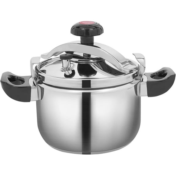 6.35Quart Stainless Steel Pressure Cooker  Pressure Canner Secure locking System Pressure Pot Thickened Silicone Ring And Anti-scald Handle Pots and Pans Kitchen Cookware Dishwasher Safe (7L)