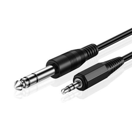 6.35mm 1/4" to 3.5mm 1/8" Cable Adapter (10FT) - Male to Male TRS Stereo Audio Jack Plug Wire Cord Bi-Directional Connector for iPod, Laptop, Home Theater, Amplifiers