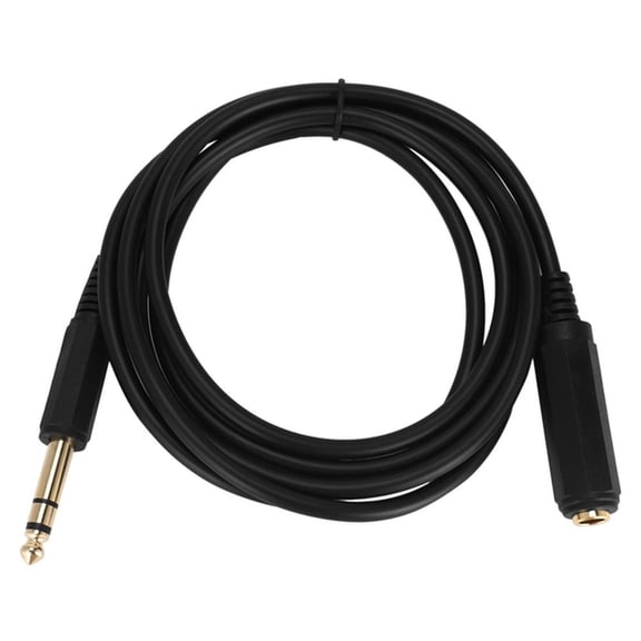 6.35mm(1/4inch) Stereo Plug Male to 6.35mm(1/4inch) Female cable, Gold Plated Audio Cable Stereo Cord, Extension cord