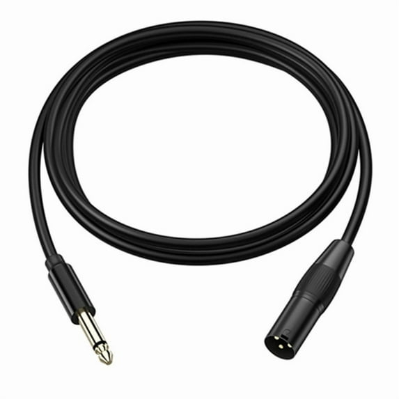 6.35mm (1/4inch) to 3Pin Cable Male to Male Balanced Shielded 3Pin to 6 ...