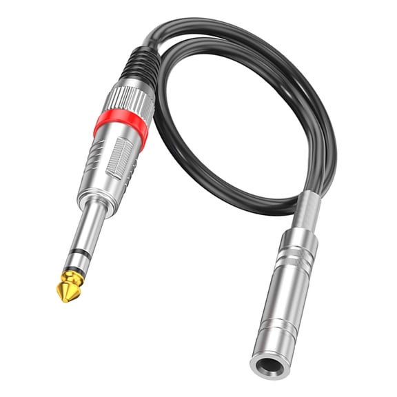 6.35mm Auditory Cable Male To Female Gold Contacts Double Shielding Noise Reduces Cord For Professional Equipment