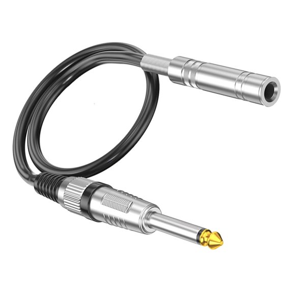 6.35mm Male Female Auditory Video Cable Gold Contacts Connectors Shielded Wire