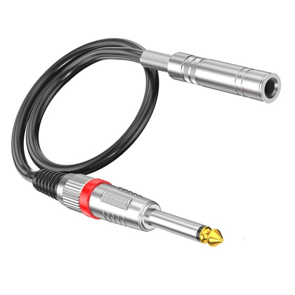 6.35mm Male Female Auditory Video Cable Gold Contacts Connectors Shielded Wire