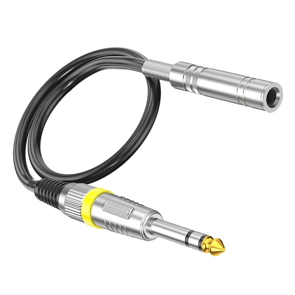 6.35mm Male To Female Auditory Cable Gold Contacts Connectors Double Shielding For Home Theater Systems