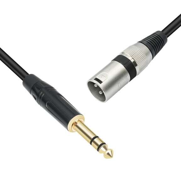 6.35mm Male to Male Cable Cord Convenient 1/4in to Connector Wire Line for Power Amplifier Mixer