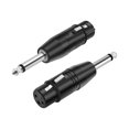 6.35mm Mono Male to XLR 3 Pin Female Audio Plug Converter Adapter ...
