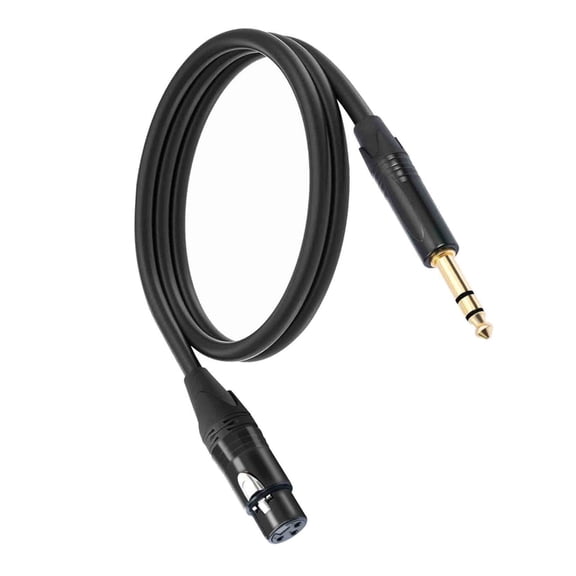 6.35mm TRS to Female 3Pin Cable Low Noise Enhances Sound for Recording Playback