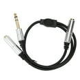 6.35mm to Dual 6.35mm Y Splitter Cable Professional 1/4 Inch Stereo ...