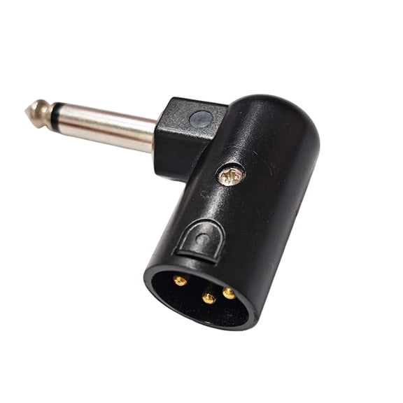 6.35mm to XLR 3 Pin Converter Right Angles Adapter for Musicians in Live Performances and Studio