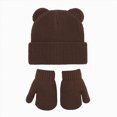 thumbnail image 1 of 6-36 Months Kids Winter Beanie Hat and Mitten Set, Cute Earflap Knit Cap for Boys Girls, 1 of 8