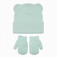 thumbnail image 1 of 6-36 Months Kids Winter Knit Hat and Mitten Set, Cute Bear Ear Beanie for Boys Girls, 1 of 8