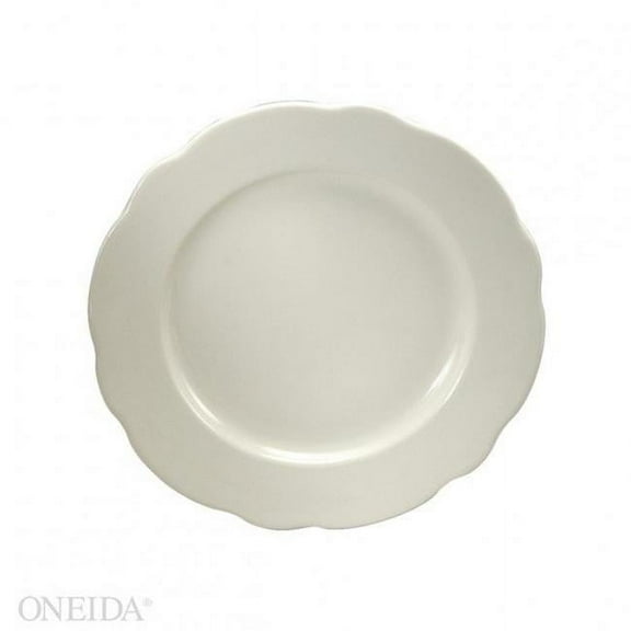 6.37 in. Cream White Scalloped Edge Plate