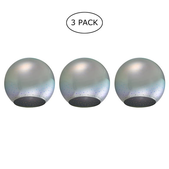 6.38 in. Fireworks Effect Art Glass Globe Pendant Shade for Mini Pendant Light Chandelier Ceiling Light Fixture(3-pack)