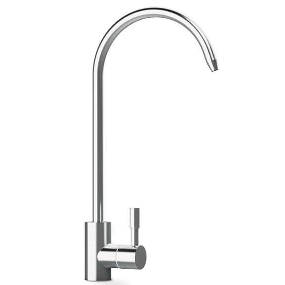 6.3cm Long Thread 304 Faucet for Kitchen Sink, Reverse Osmosis System , 6.3cm Thread Length, Fits 3/8 inch PE tubing | Stainless Steel RO Drinking Water Faucet, 0 Lead