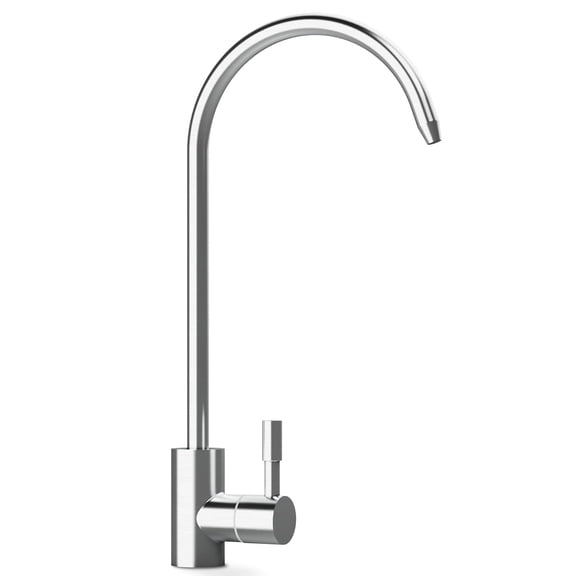 6.3cm Long Thread  304 Faucet for Kitchen Sink, Reverse Osmosis System , 6.3cm Thread Length, Fits 3/8 inch PE tubing | Stainless Steel RO Drinking Water Faucet, 0 Lead