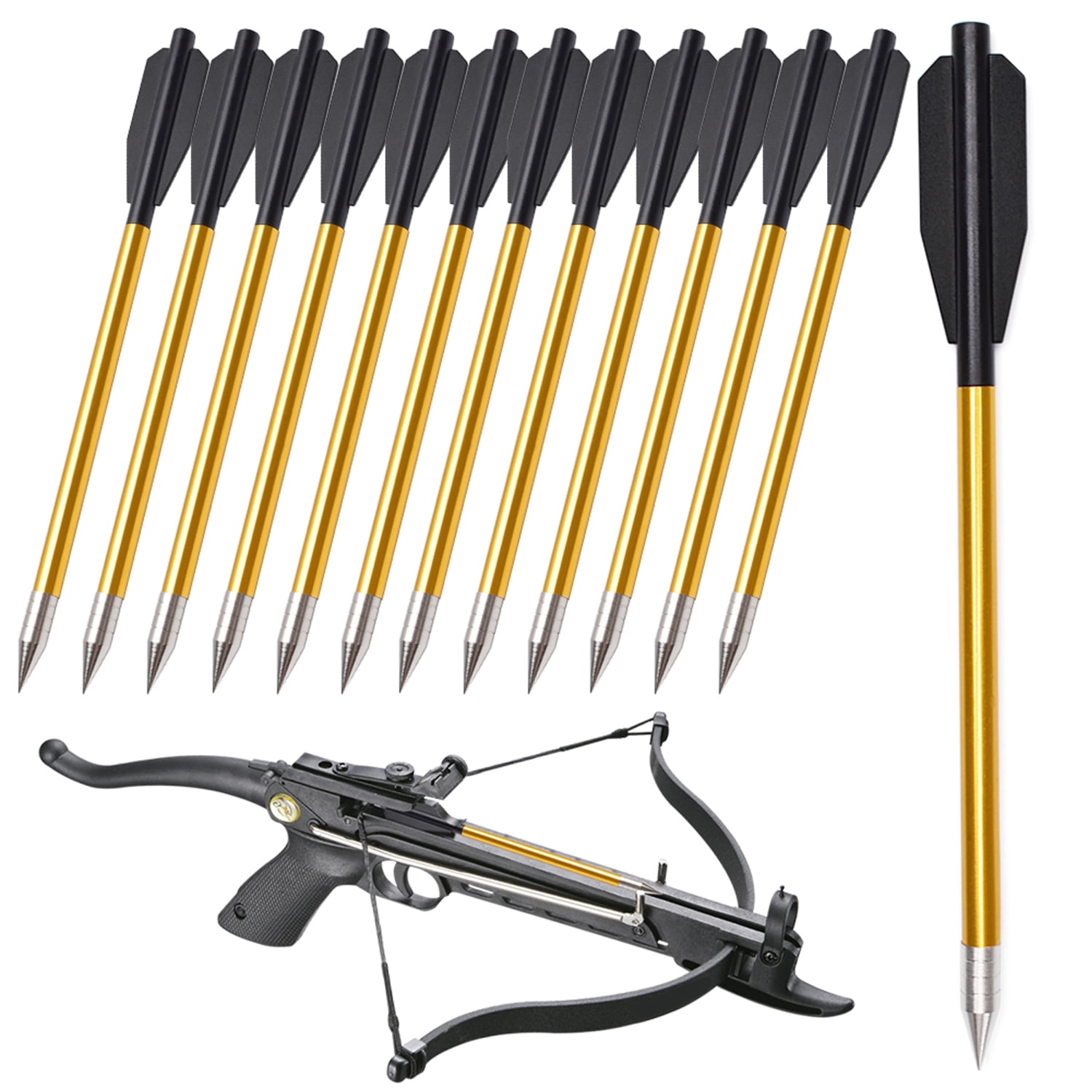 6.3inch Aluminium Crossbow Arrow Bolts for Mini Crossbow Pistol Hunting