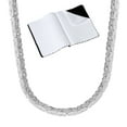 thumbnail image 1 of 6.3mm Solid .925 Sterling Silver Flat Byzantine Choker Chain Necklace, 20 inches + Gift Box, 1 of 7