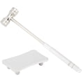 thumbnail image 1 of 6.3x1.3 Inch Mini Steel Hammer Jewelry Hammer Dual Head Hammer with 1.6x2.4 Inch Steel Plate Jewelry Mallet Hammers for Jewelry Metal Stamping Watch Link Remover Tool, 1 of 6
