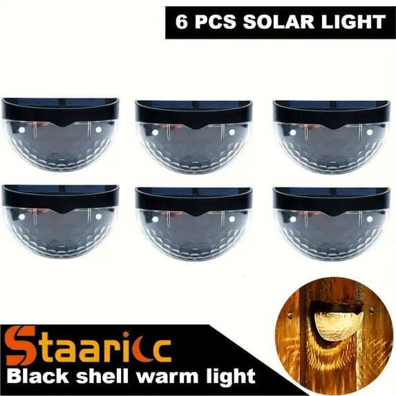 6/4/2packs Solar Fence Lights Solar Deck Lights Solar Wall Lights Outdoor Fence Perfect Decorative Lighting Lamp For Fence Deck Patio Yard Garage Step Stair Lighting