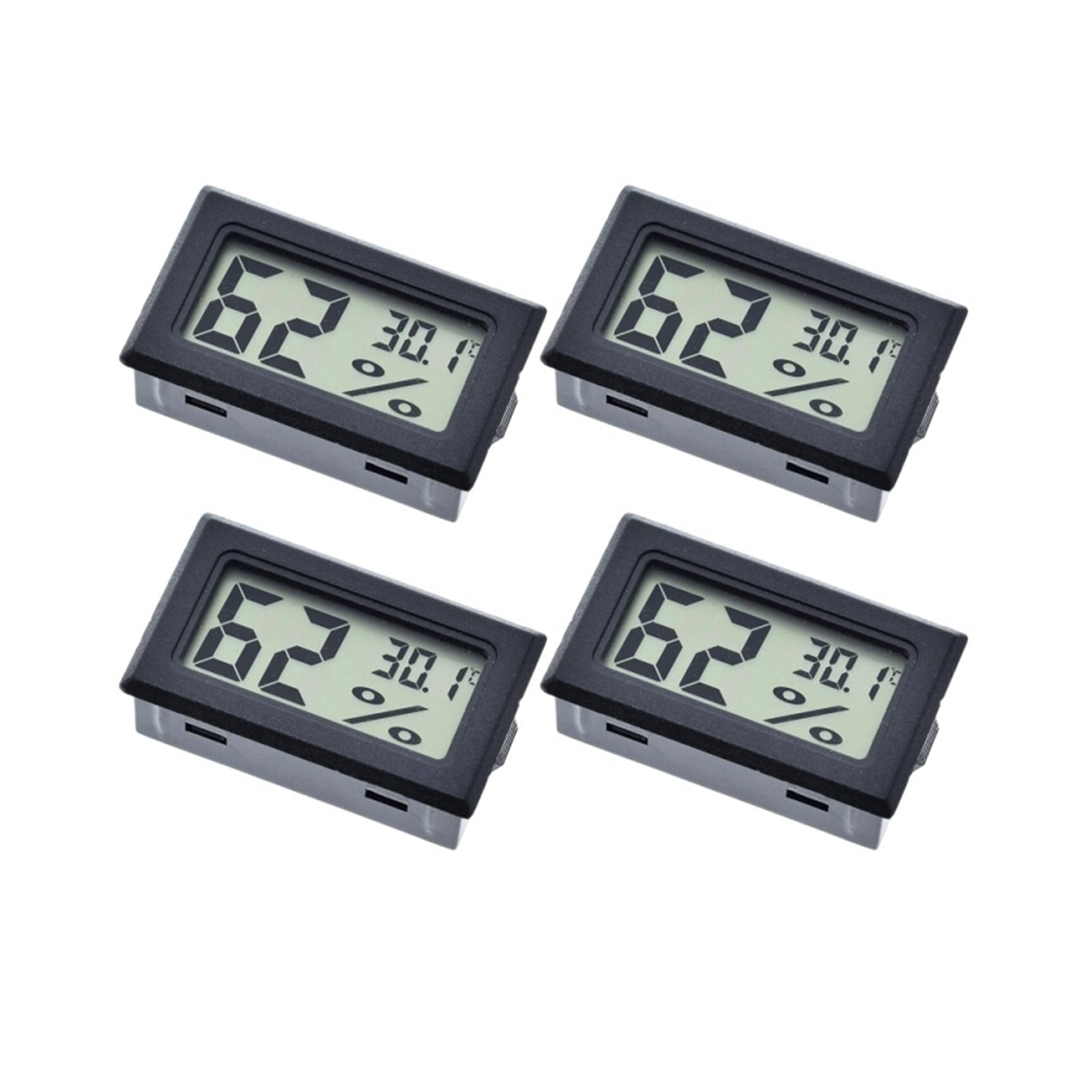 6/4/2pcs Digital LCD Thermometer Hygrometer Indoor Room Mini Electronic Temperature Humidity - 4PCS BLACK ℉