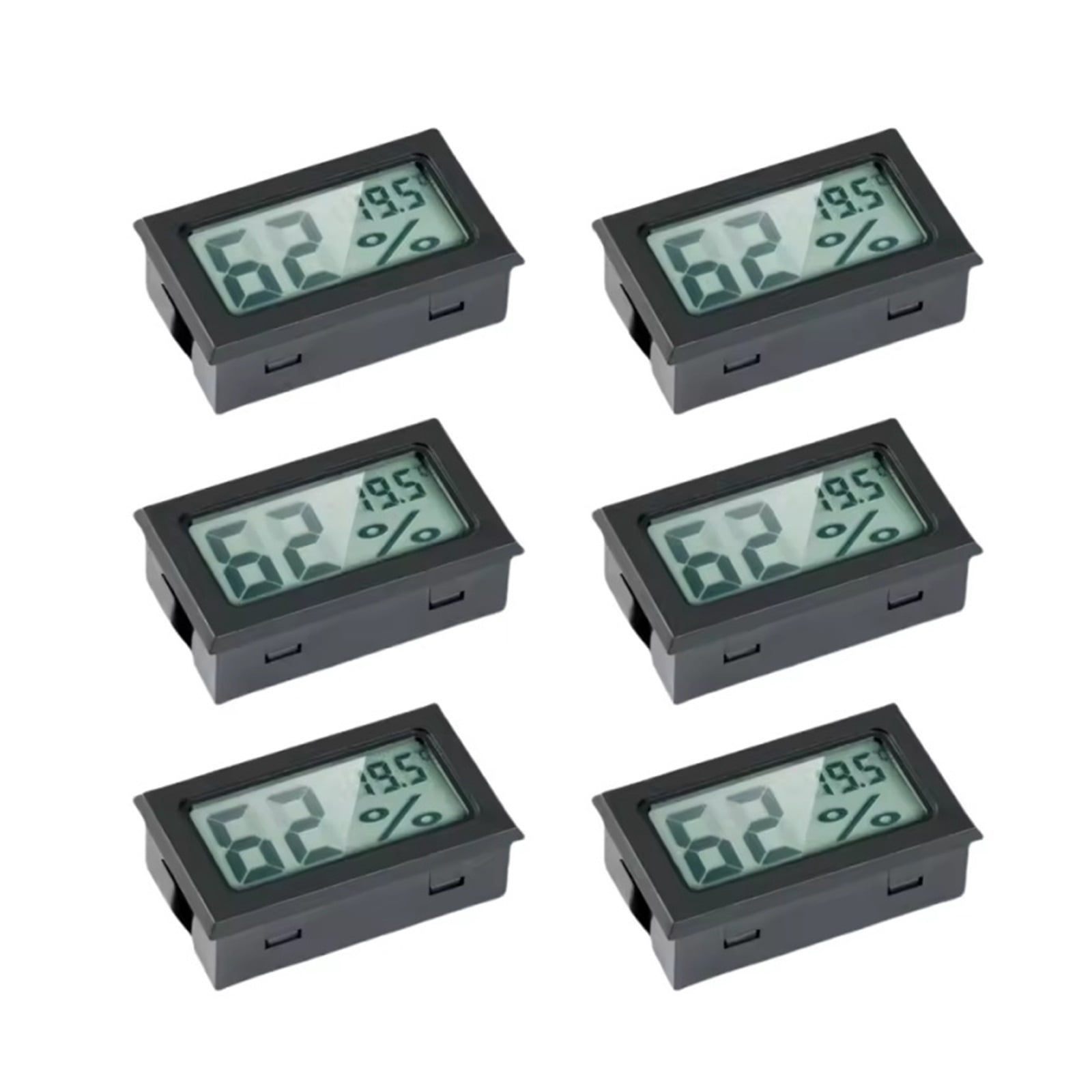 6/4/2pcs Digital LCD Thermometer Hygrometer Indoor Room Mini Electronic Temperature Humidity - 6PCS BLACK ℉