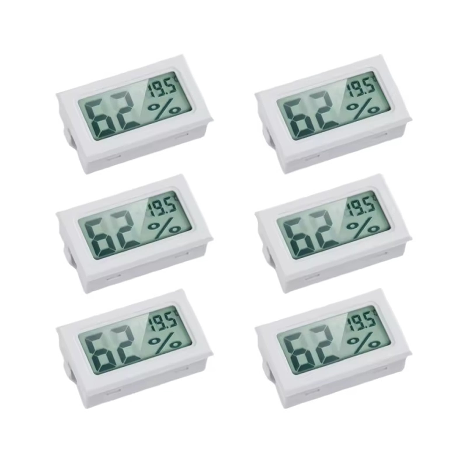 6/4/2pcs Digital LCD Thermometer Hygrometer Indoor Room Mini Electronic Temperature Humidity - 6PCS WHITE ℃