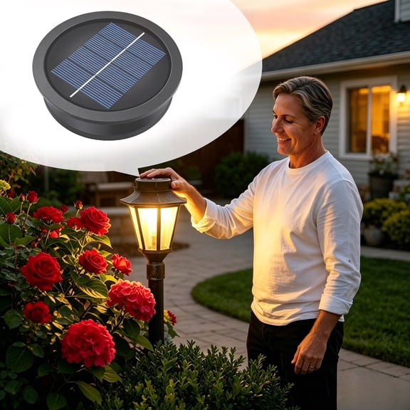 6/4/3/2/1 Pack Solar Light Replacement Top,Warm White Solar Panel for Outdoor Lights (Top 3.15 Inch,Bottom 2.8 Inch),Waterproof Led Replacement Parts for Yard Garden Decor and DIY Outdoor Lanterns