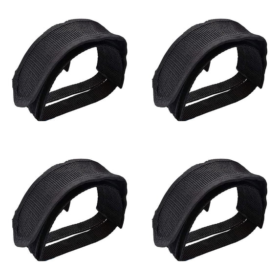 6/4/3/2/1Pc Bike Pedal Strap Toe Clips Straps Tape Adjustable Anti-Slip Double Adhesive Bicycle Feet Straps