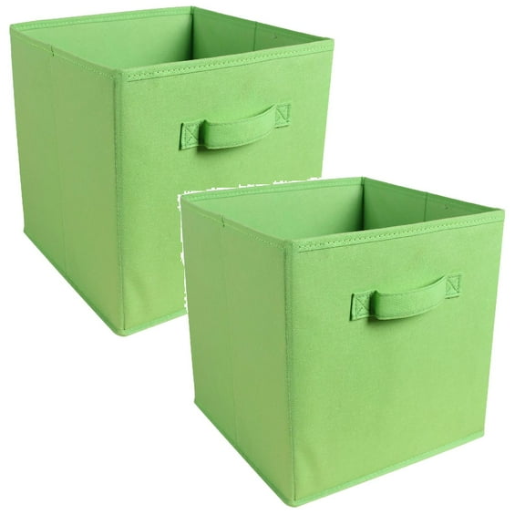 6/4/3/2/1pcs Collapsible Storage Cubes 11 Inch Heavy Duty Fabric Storage Bins With Handles Multi-Color Cube Organizers For Shelves Closet Tility Room, Storage Room Organizing Baskets