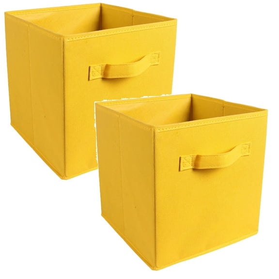 6/4/3/2/1pcs Collapsible Storage Cubes 11 Inch Heavy Duty Fabric Storage Bins With Handles Multi-Color Cube Organizers For Shelves Closet Tility Room, Storage Room Organizing Baskets