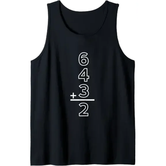6 4 3 2 Baseball Player Tank Top Size S-3XL