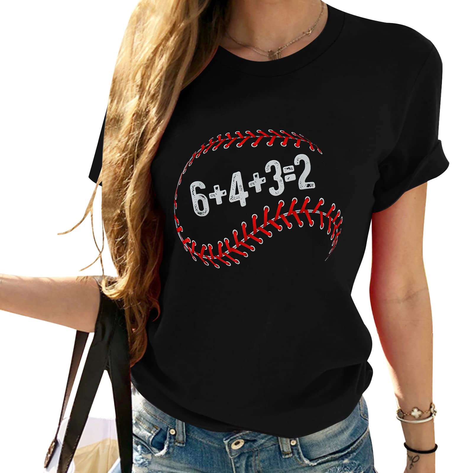 6+4+3=2 Double Play Baseball Saying T-Shirt 6+4+3=2 Double Play Baseball Saying T-Shirt